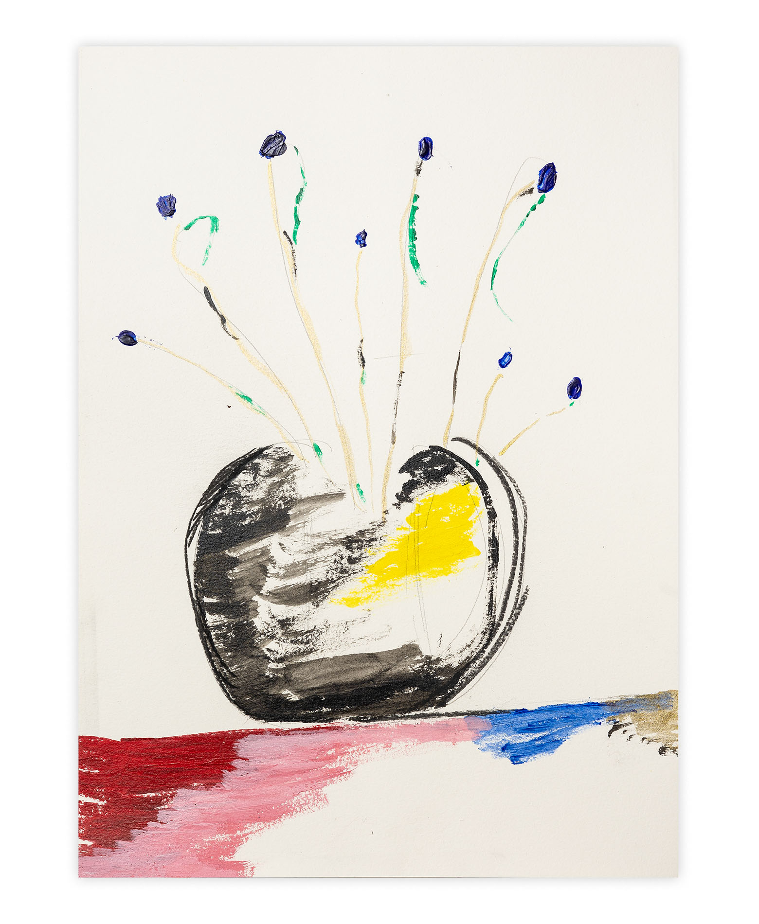 Vase of Blue Poppies