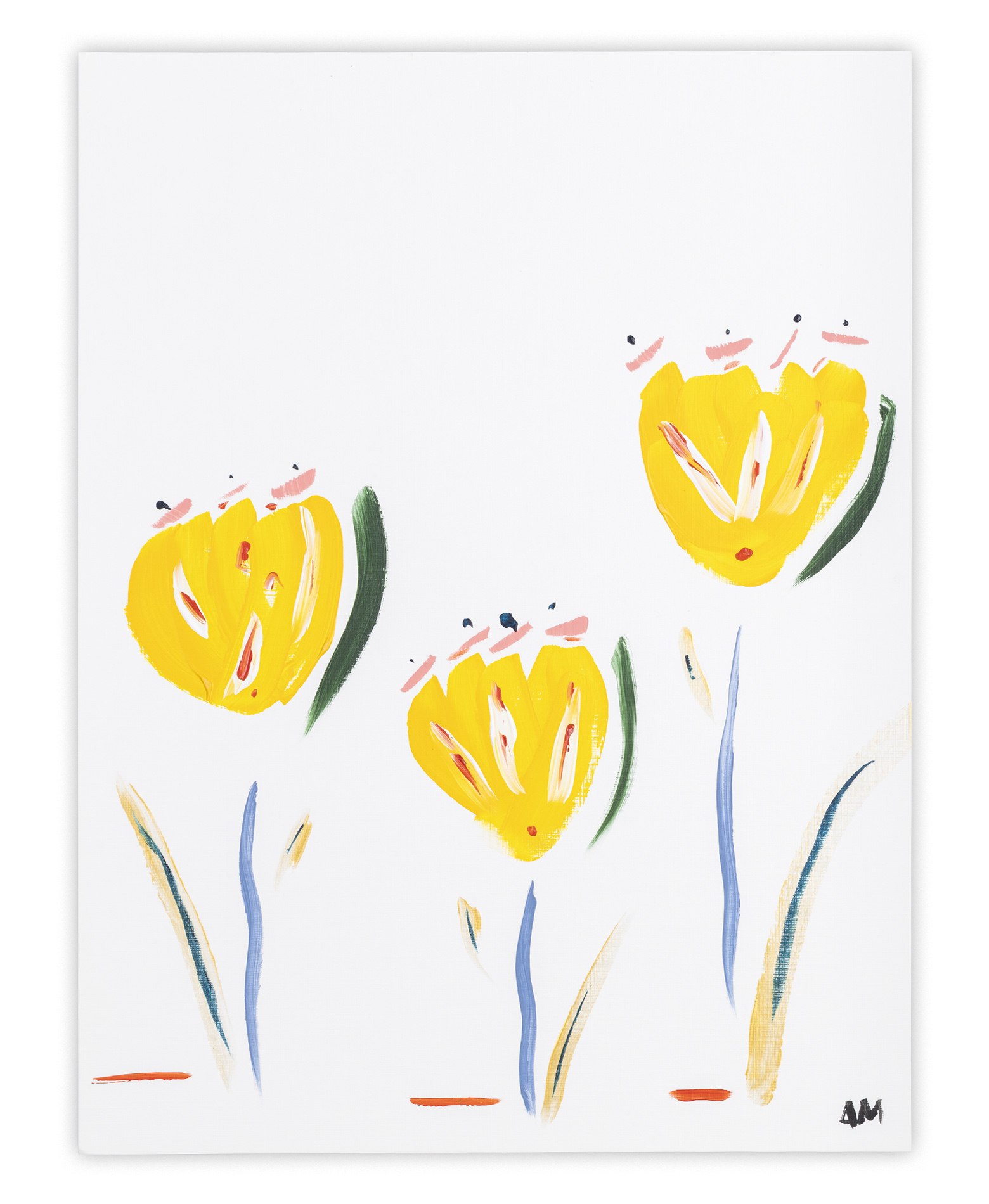 Study 12: Yellow Blooms with Curved Petals