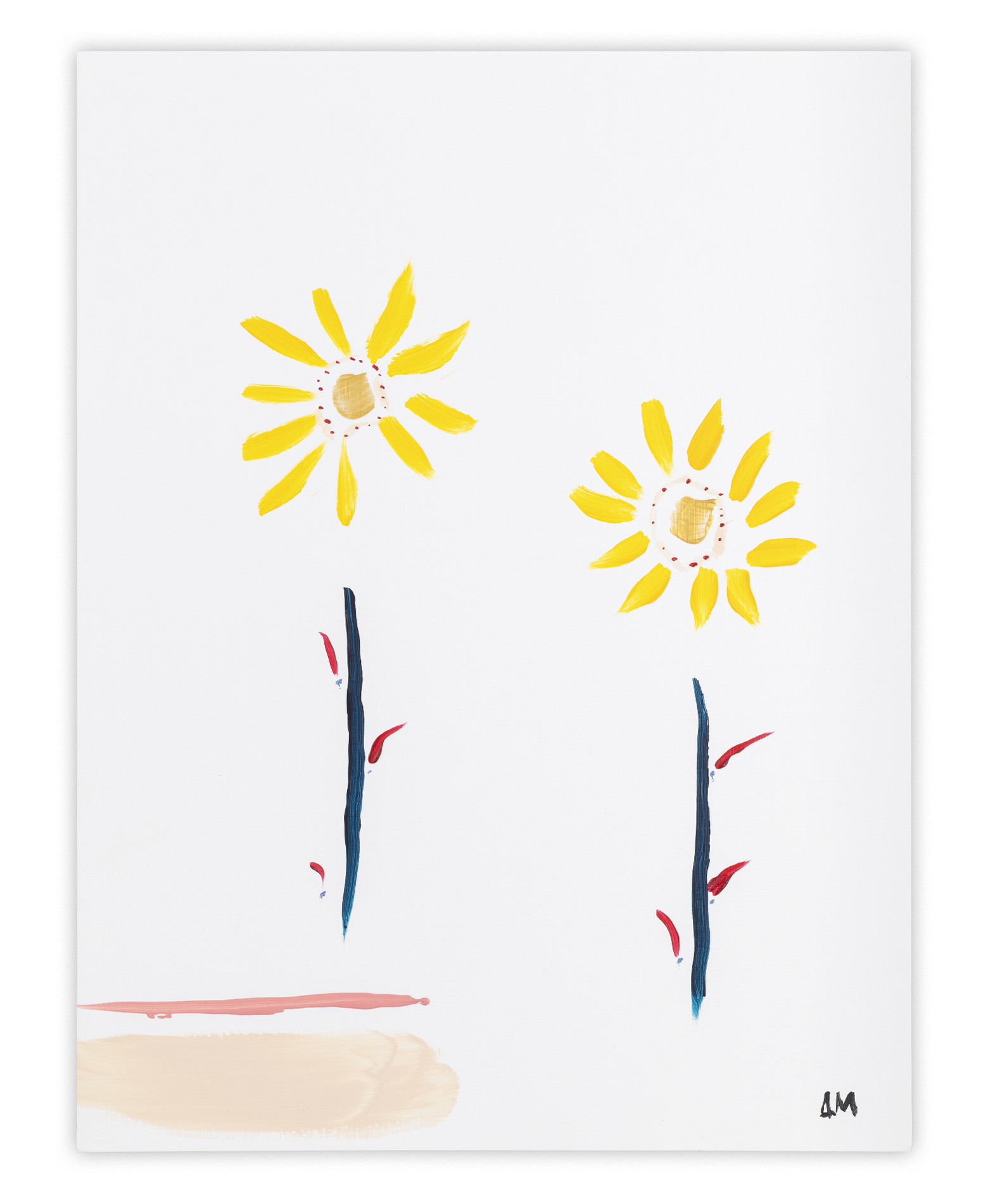 Study 16: Yellow Blossoms with Red Leaves